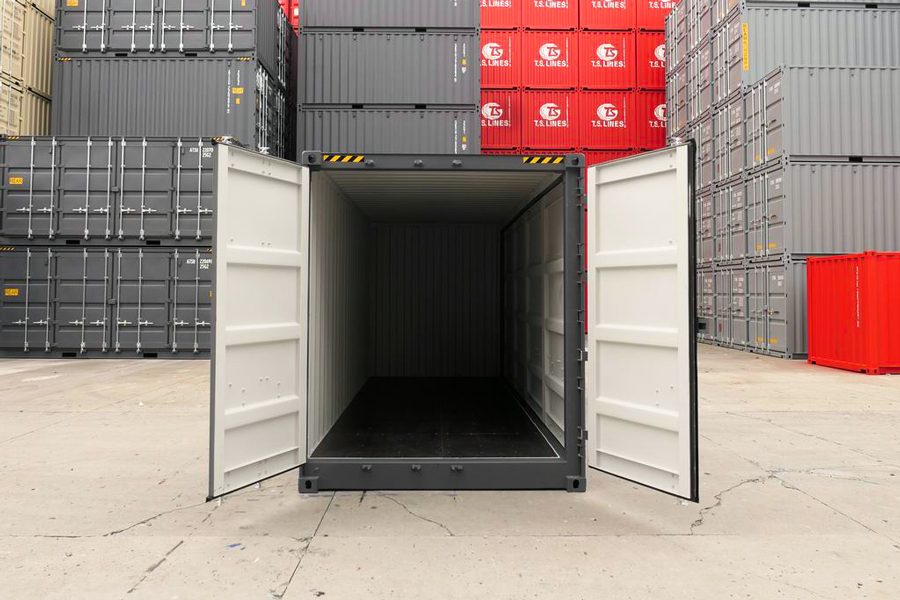 blue used 20ft shipping container for sale, buy used shipping containers, wind and water tight shipping container, WWT shipping container, conex container for sale